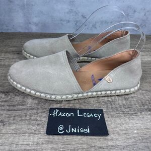 Verbenas~Women’s~Tan Suede Carmen Serraje Espadrille Flat Shoes~Size 40/9-9.5US